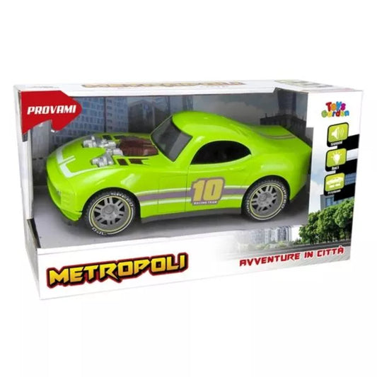 Metropoli muscle car con luci e suoni