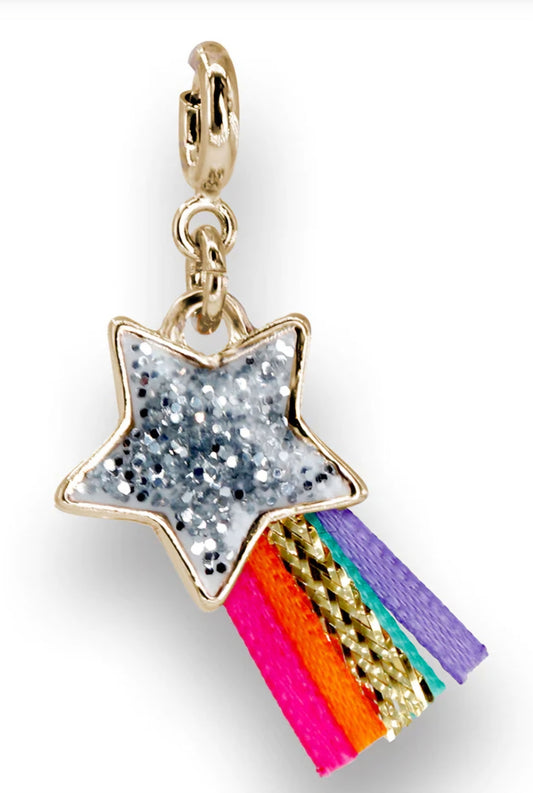 Charm stella cadente glitter oro