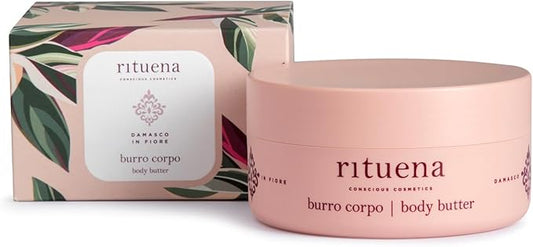 Burro corpo Damasco in fiore