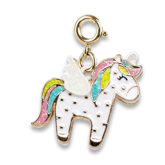 Charm unicorno volante in oro