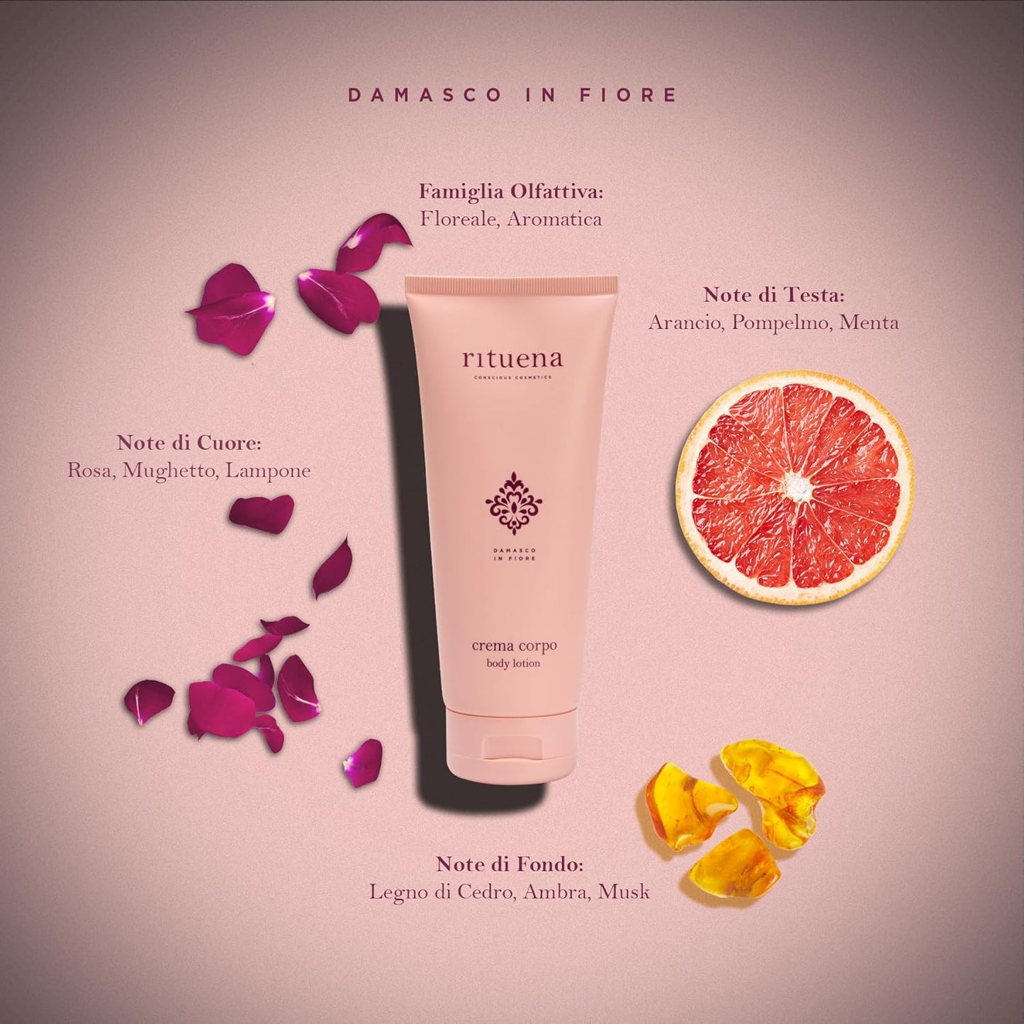 Crema corpo Damasco in fiore