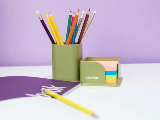 Portapenne con block notes - bloom