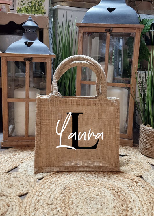 Borsa juta mini personalizzata