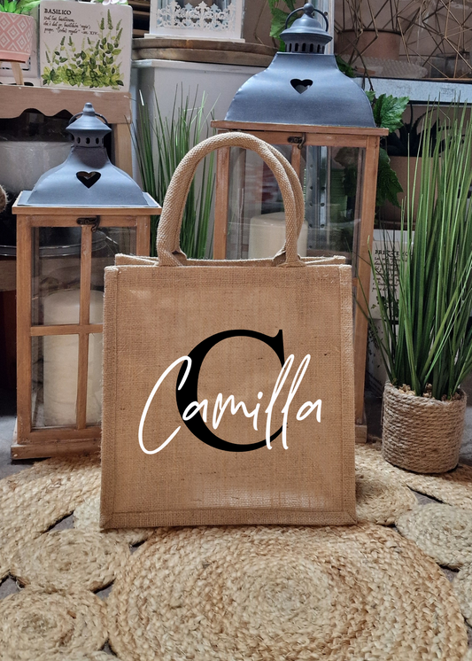 Borsa juta small personalizzata