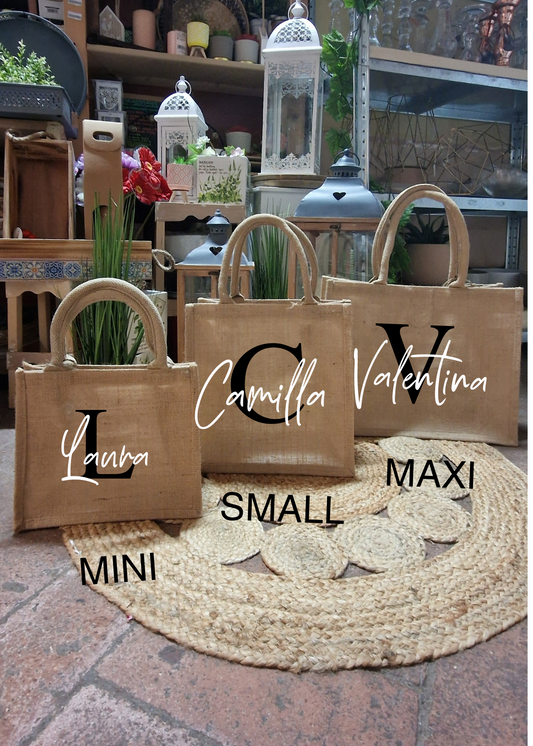 Borsa juta small personalizzata
