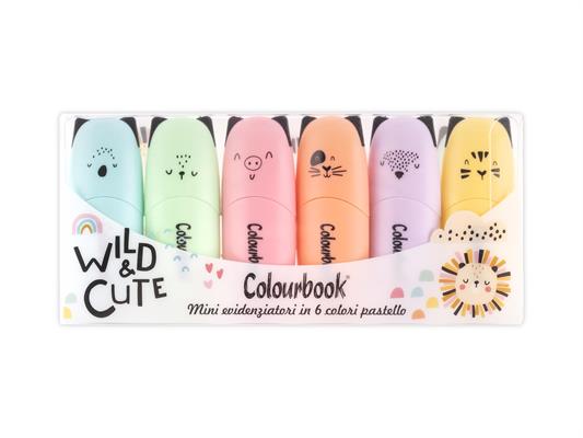 Set 6 mini evidenziatori wild e cute