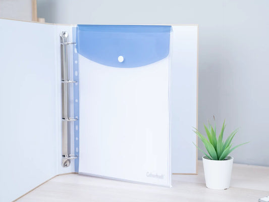 Portadocumenti A4 con bottone verticale