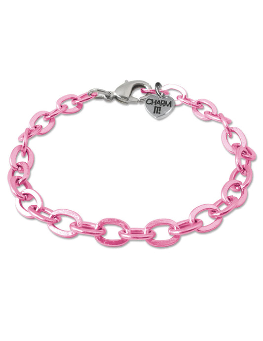Bracciale a maglie di catena rosa