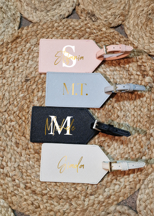 Etichetta valigia saffiano personalizzata