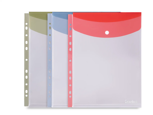 Portadocumenti A4 con bottone verticale