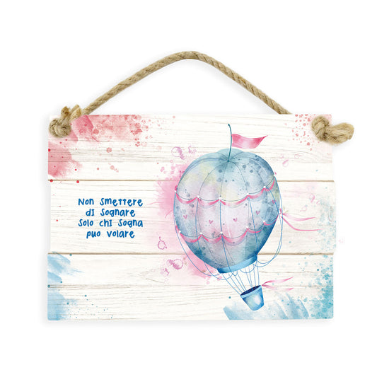 TARGA WATERCOLOR - NON SMETTERE DI SOGNARE
