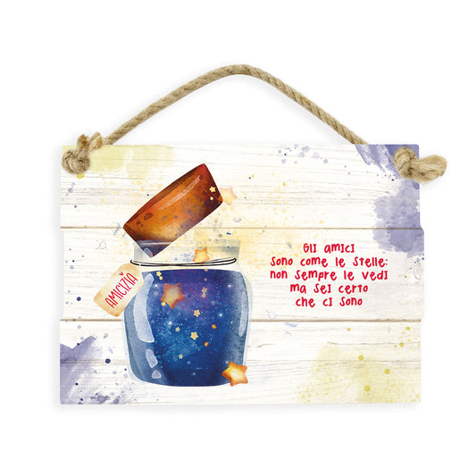 TARGA WATERCOLOR - GLI AMICI SONO COME LE STELLE