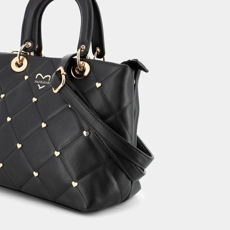 Borsa a mano Naj-Oleari a cuori NERA