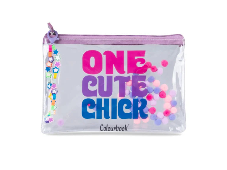 Pochette trasparente con frasi