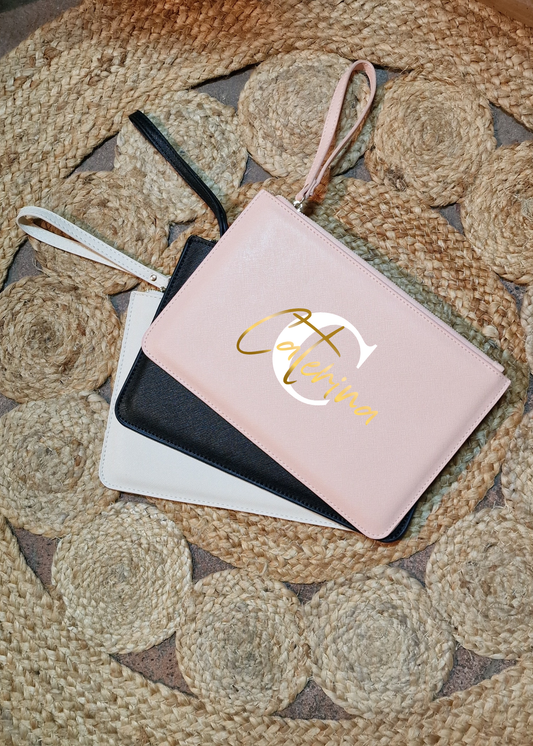 Pochette saffiano personalizzata