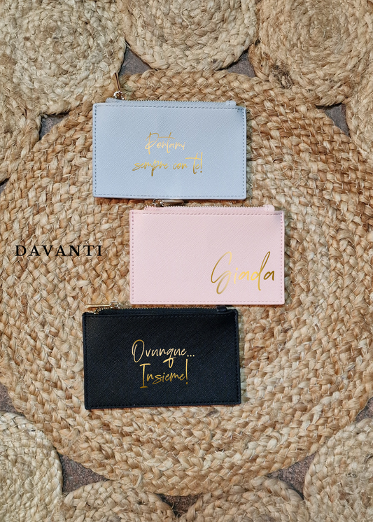Porta carte saffiano personalizzato