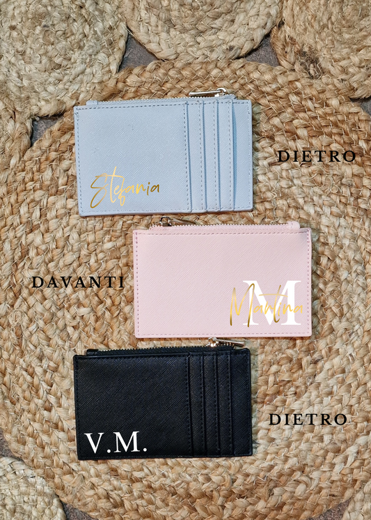Porta carte saffiano personalizzato