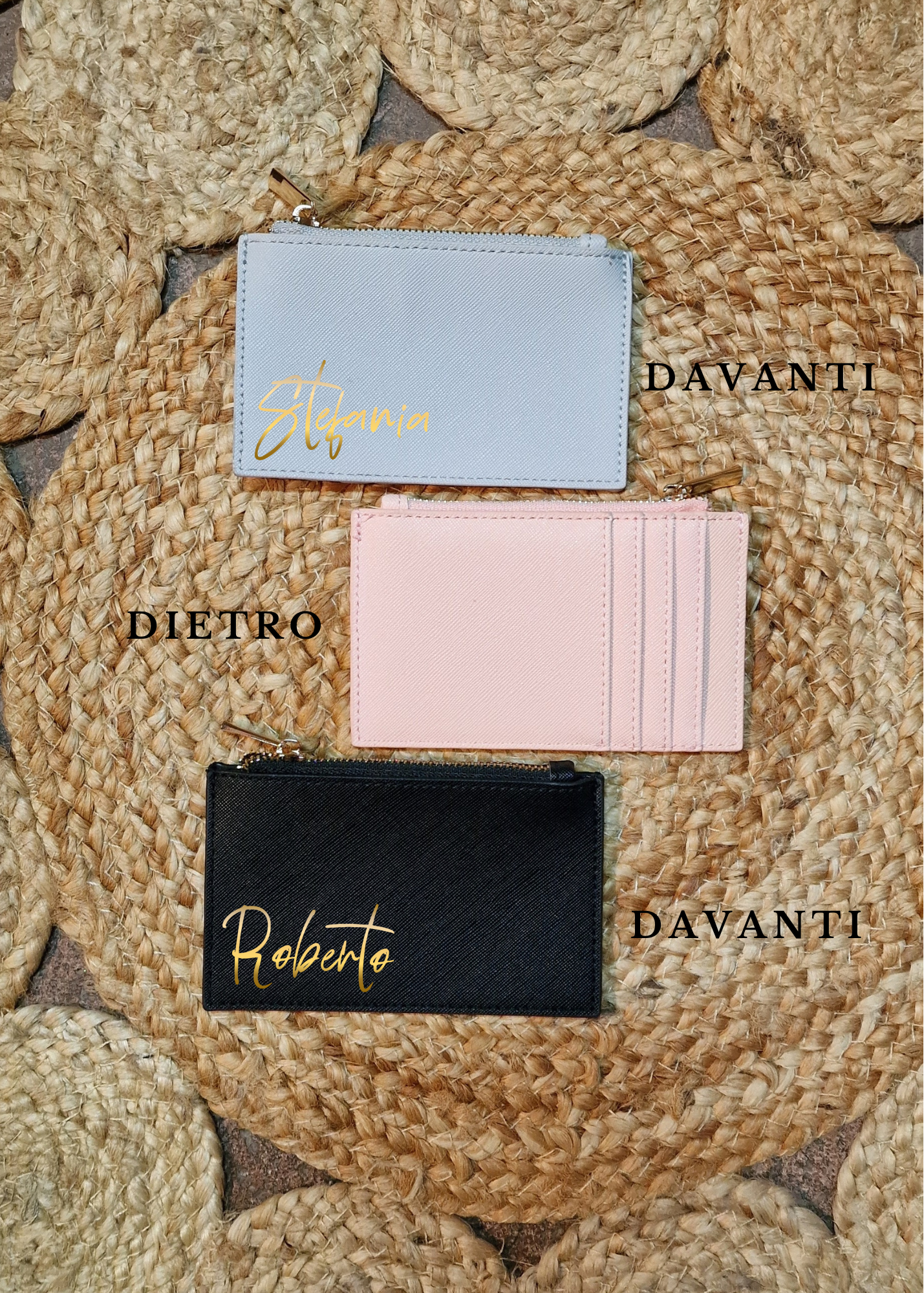 Porta carte saffiano personalizzato