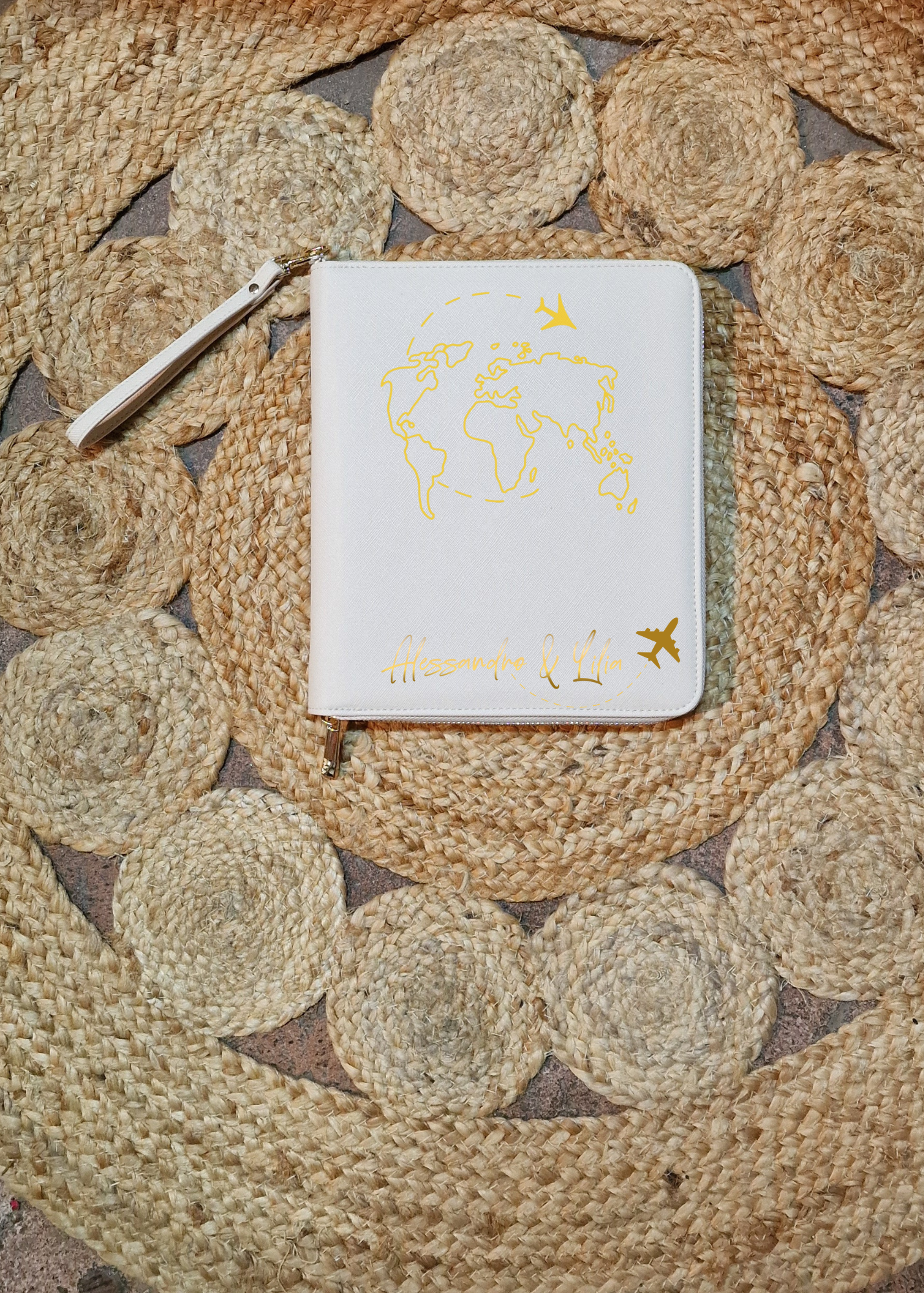 Porta documenti saffiano personalizzato