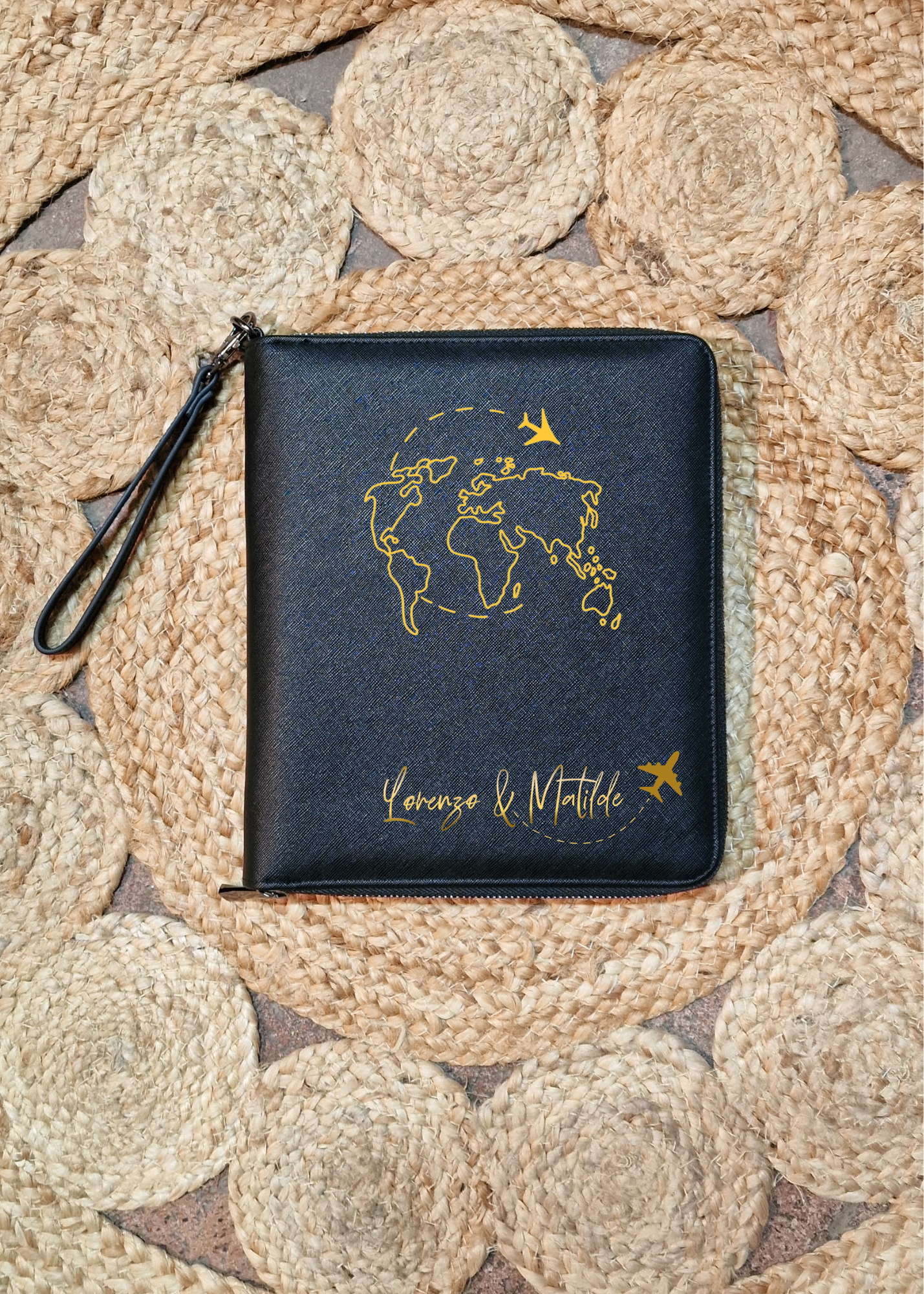 Porta documenti saffiano personalizzato