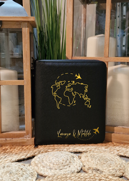 Porta documenti saffiano personalizzato