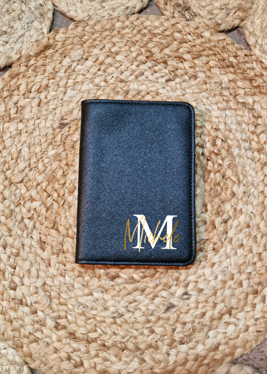 Porta passaporto saffiano personalizzato