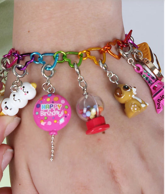 Bracciale a maglie a cure arcobaleno