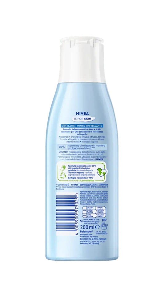 Nivea 2 in 1 latte + tonico rinfrescante