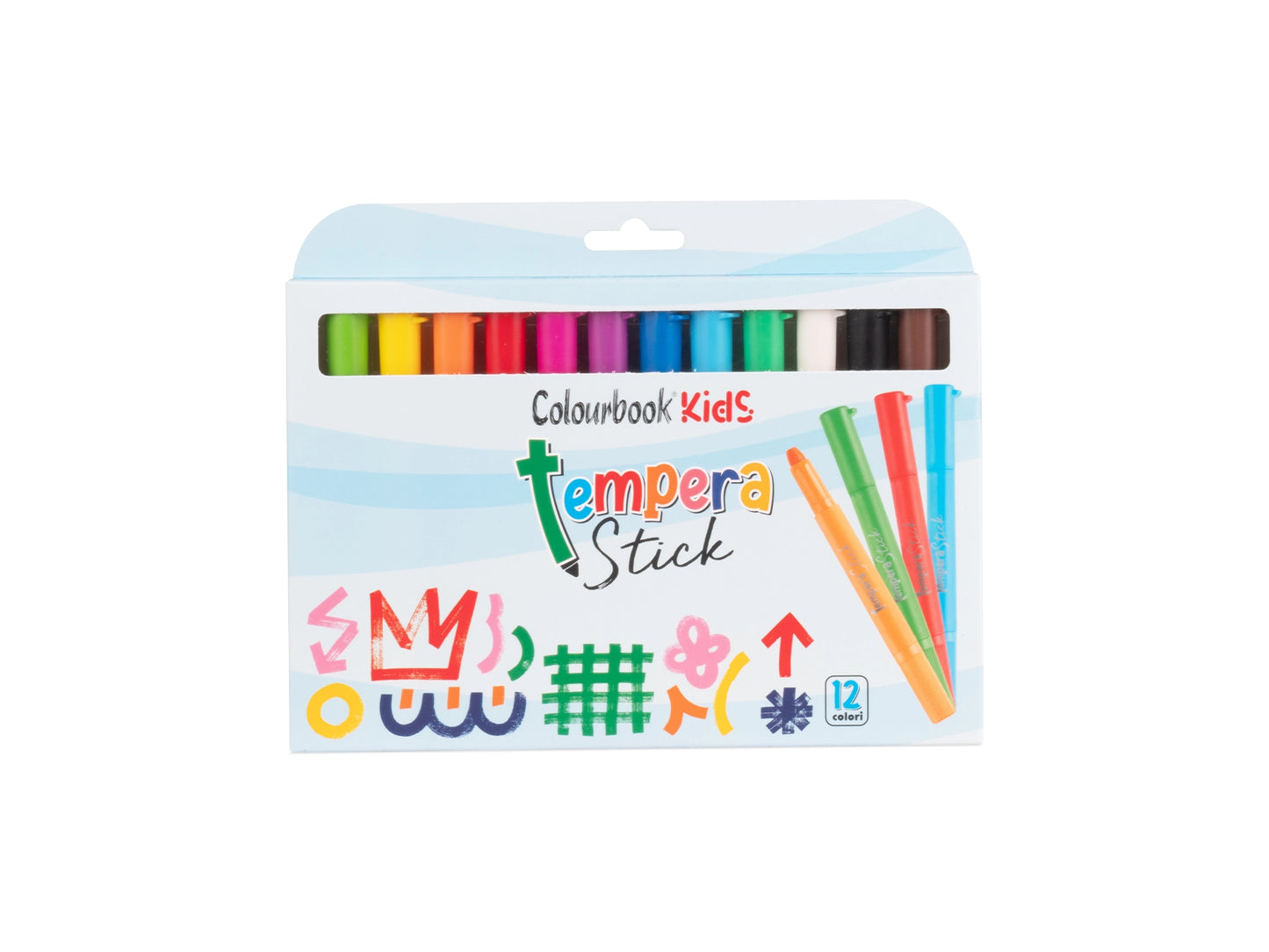 Tempera solida stick - 12 colori