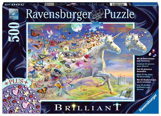 Puzzle 500 pezzi - Unicorno e le sue Farfalle