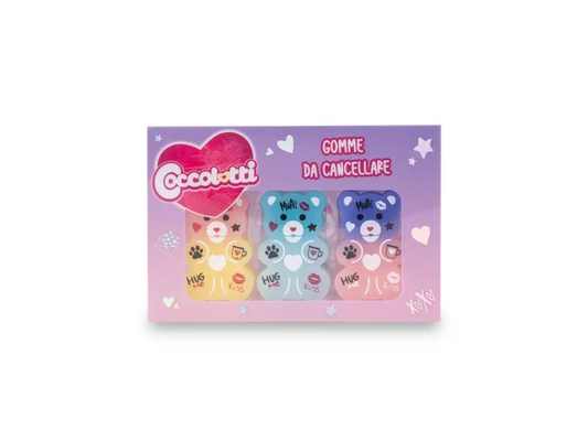 Set 3 gomme da cancellare Coccolotti
