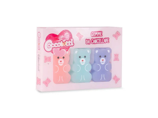 Set 3 gomme da cancellare Coccolotti classic