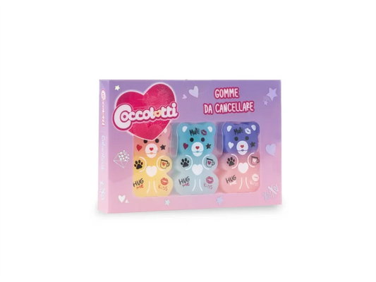 Set 3 gomme da cancellare Coccolotti