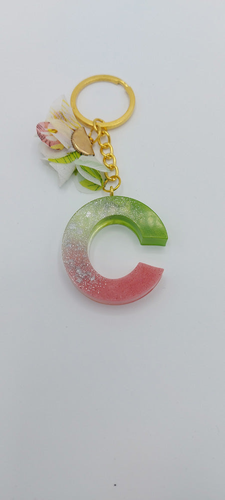Resin Art- Portachiavi Linea Elegance Panno fiore