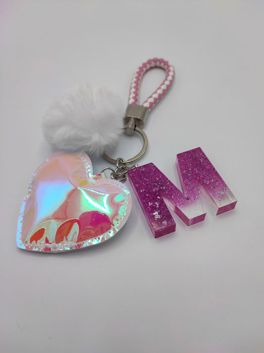 Resin Art- Portachiavi Linea Iridescente