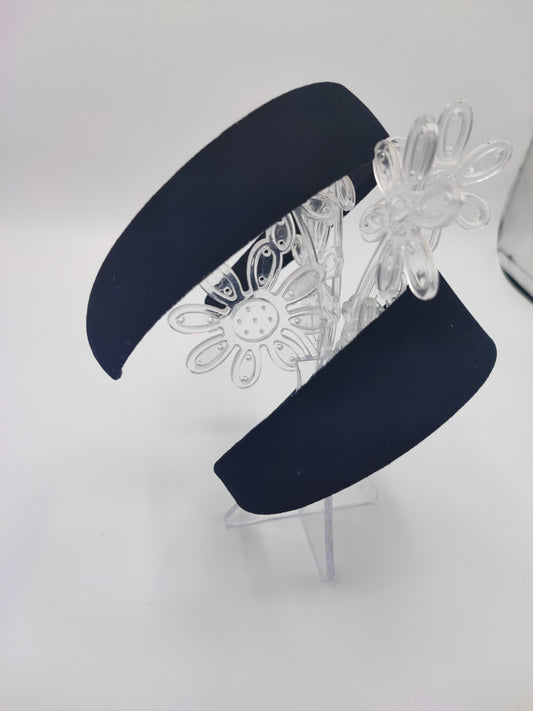 Cerchietto in platica rivestito con tessuto in velluto