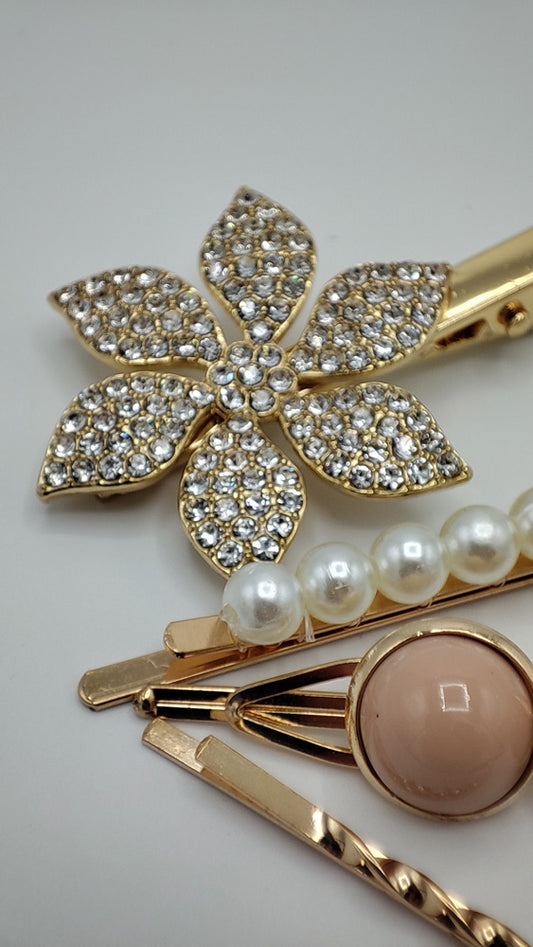 Becco e mollette per capelli in metallo