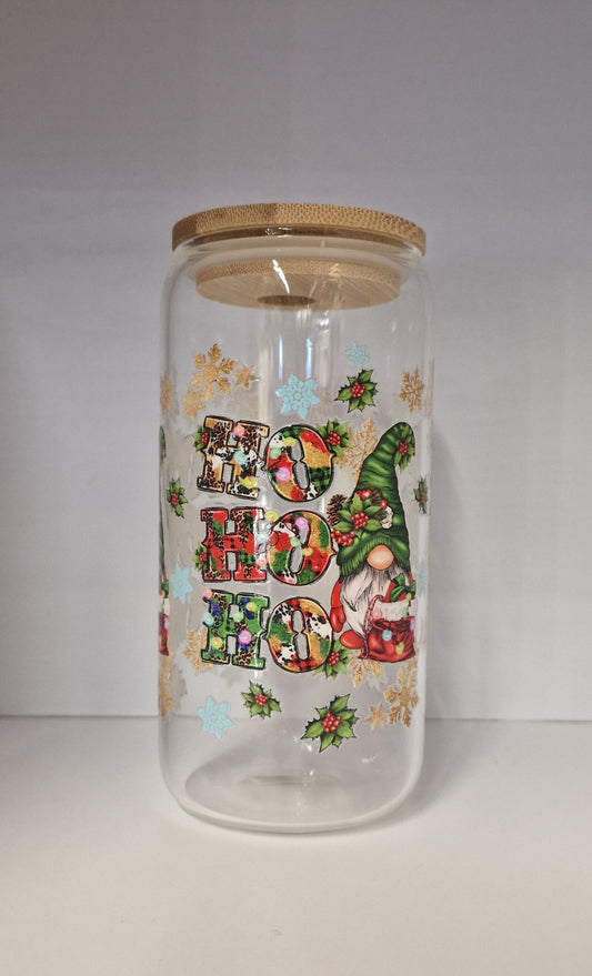 xmas glass jar