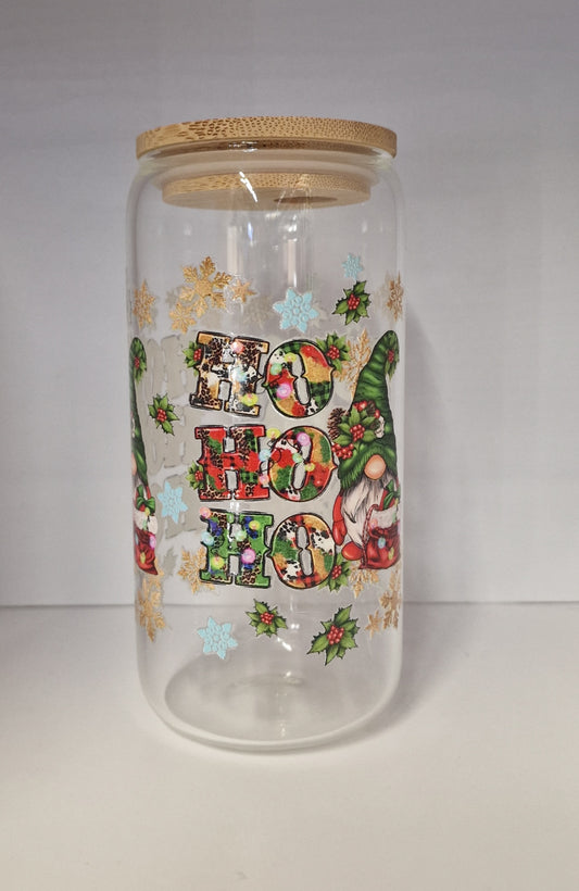 xmas glass jar