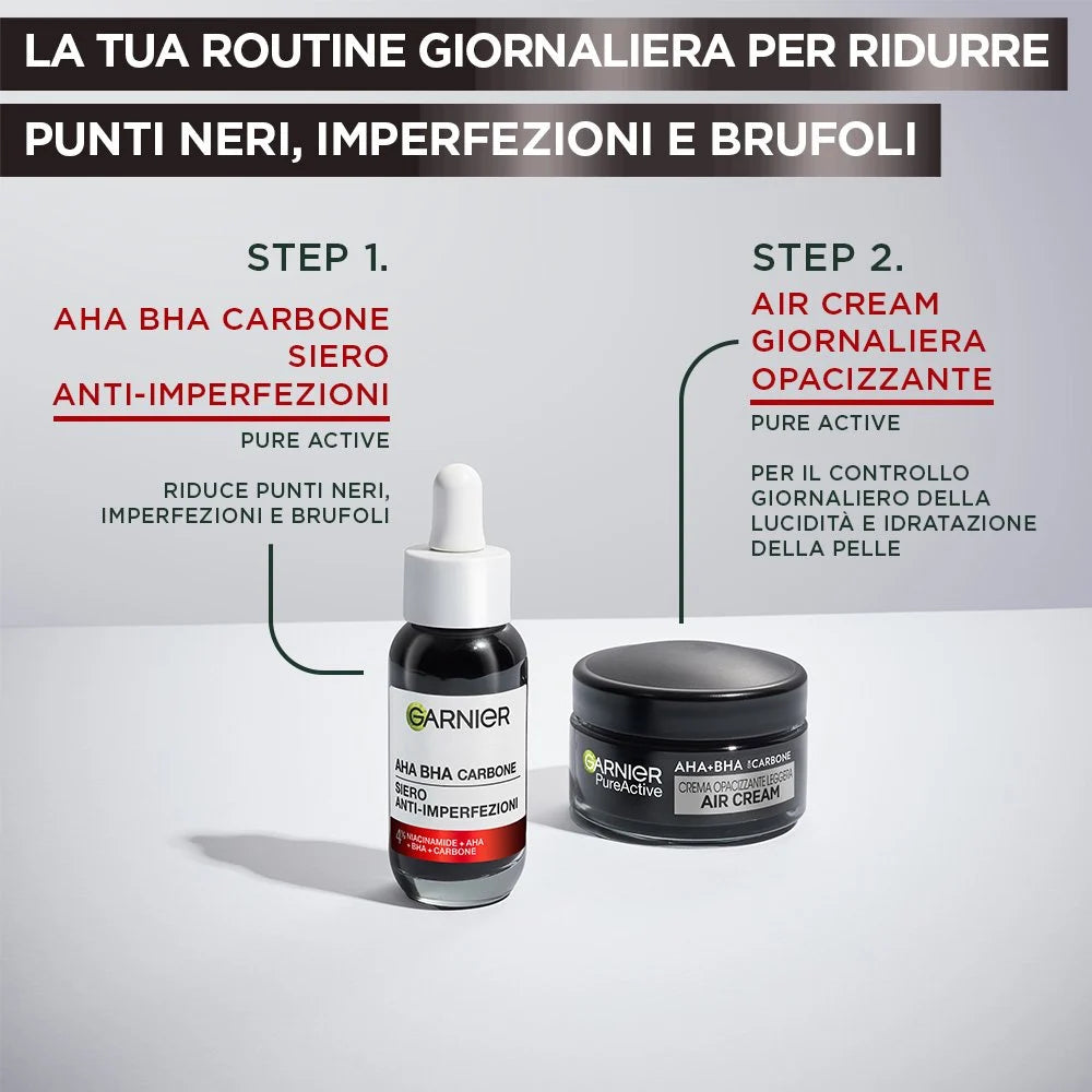 Garnier Siero anti-imperfezioni AHA-BHA con carbone
