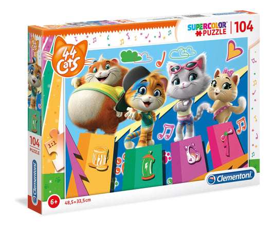 Puzzle 104 pezzi - 44 Gatti