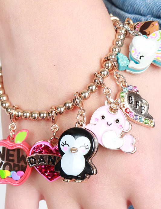 Charm pinguino d'oro