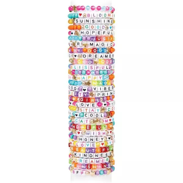 Set deluxe braccialetti con perline dell'alfabeto