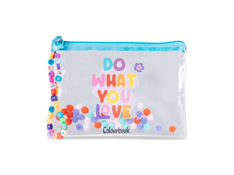 Pochette trasparente con frasi