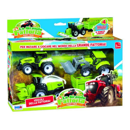 Tre veicoli agricoli + carro retocarica