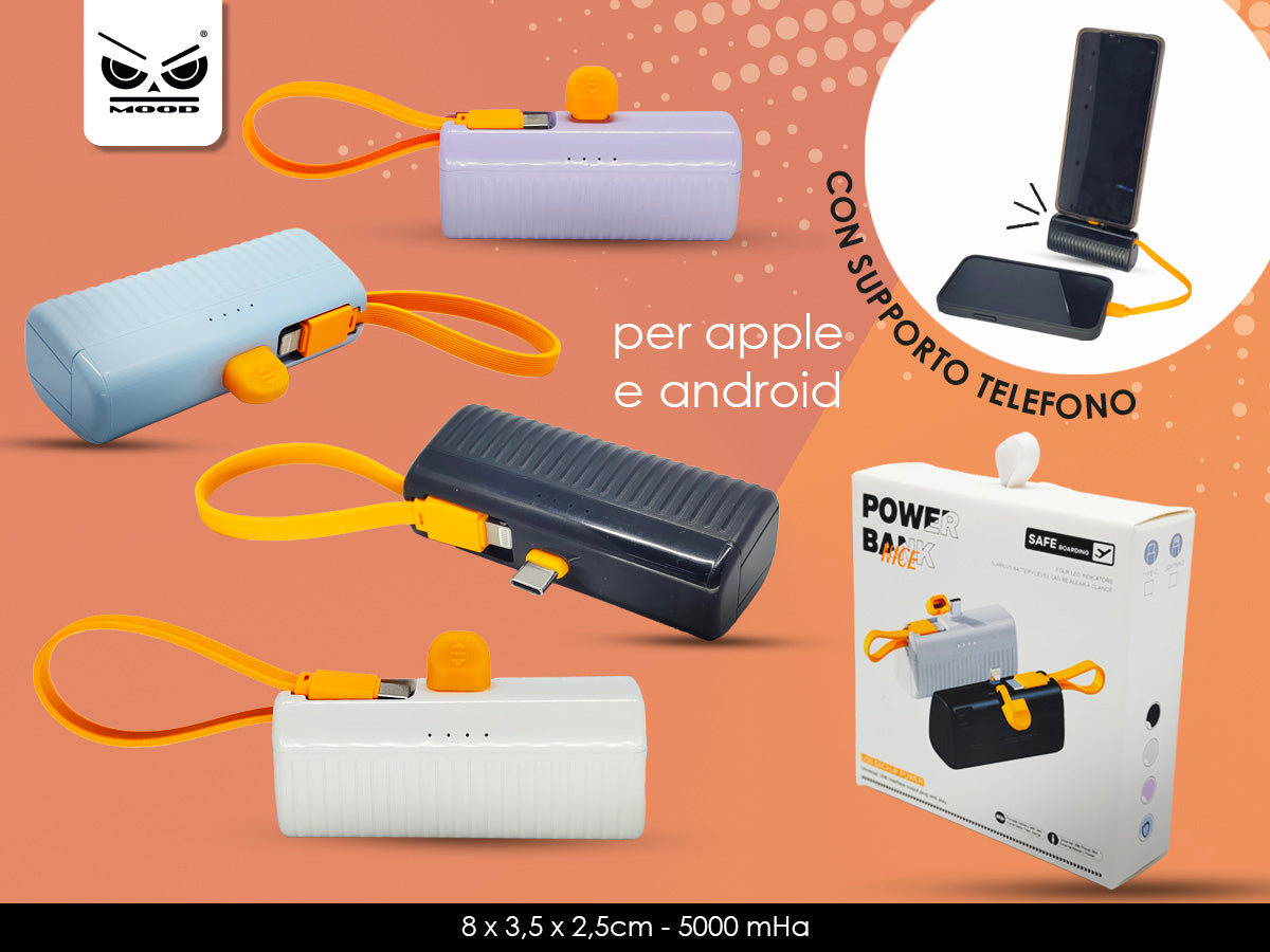 Power bank con supporto