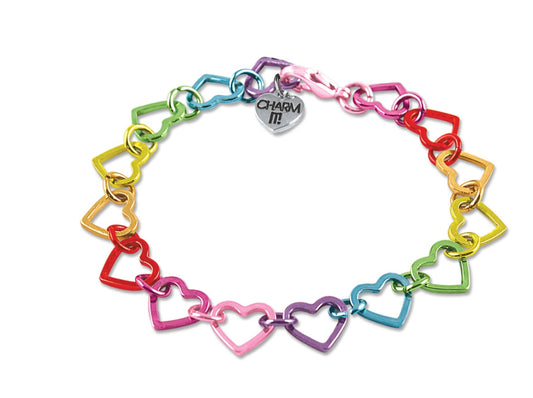 Bracciale a maglie a cure arcobaleno