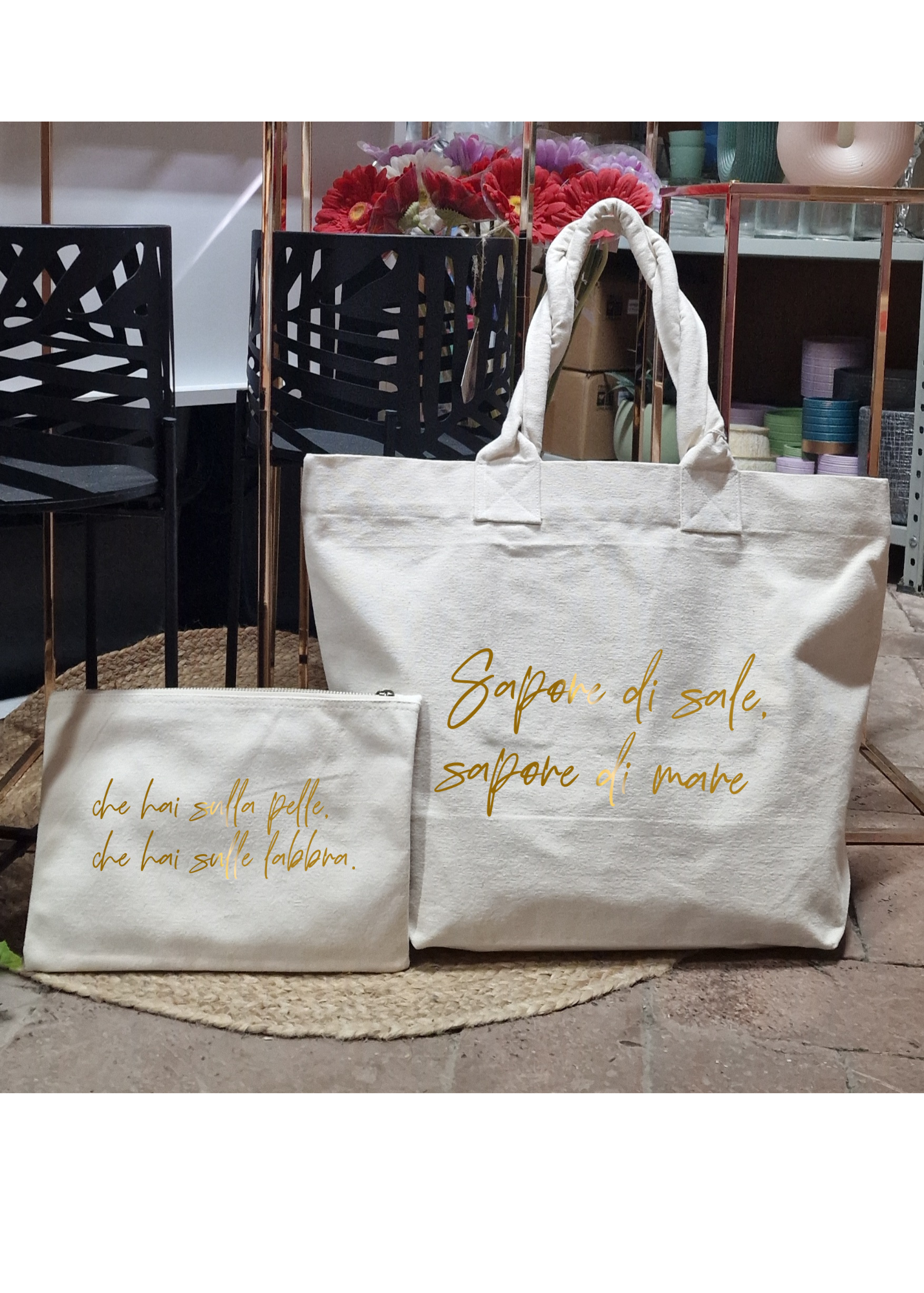 Tote bag + pochette personalizzata