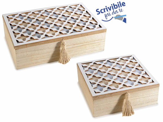 Scatola in legno con nappina